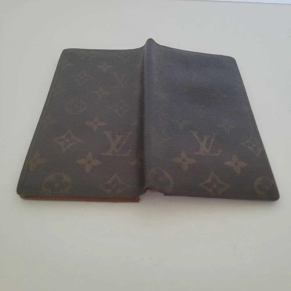Louis Vuitton Monogram Canvas Long Bifold Wallet Brown Mens Womens Vintage